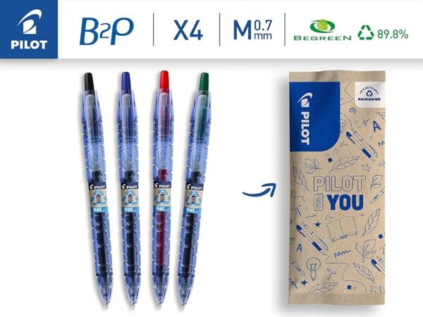 PILOT BOLÍGRAFO TINTA DE GEL BEGREEN B2P RETRÁCTIL 0.7 - Imagen 2