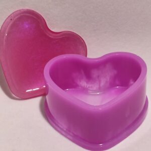 Caja corazón resina con tapa