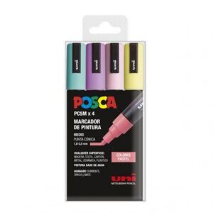 SET 4 ROTULADORES POSCA PC5M COLORES PASTEL